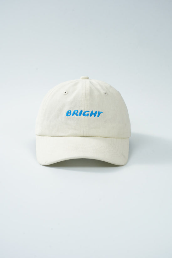 Bright Cap (Washed Off White With Blue Logo)