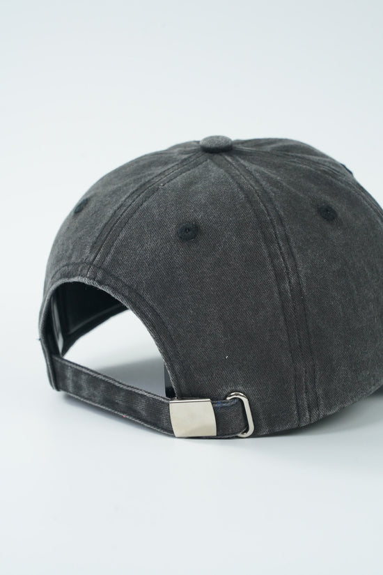 Bright Cap (Washed Black With Purple Logo)