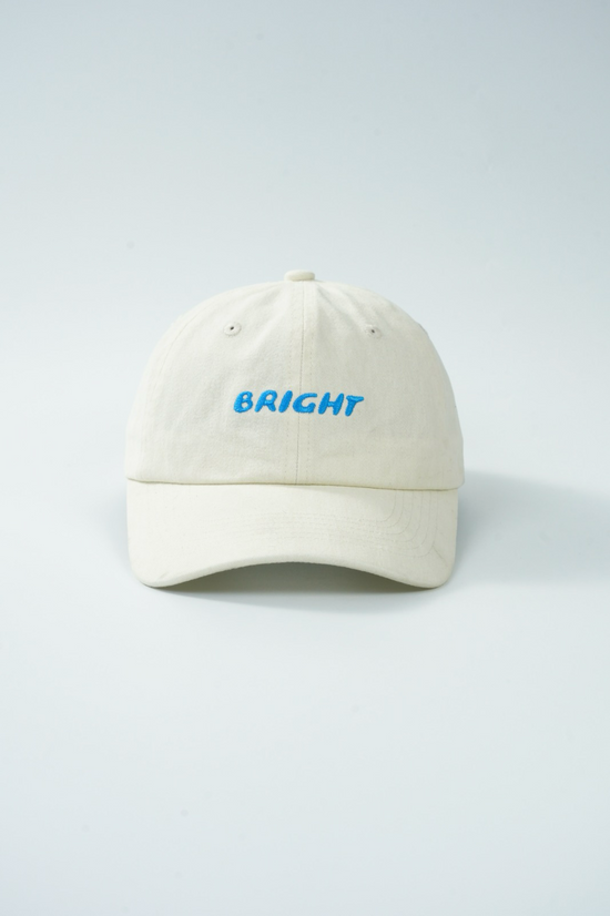 Bright Cap (Washed Off White With Blue Logo)