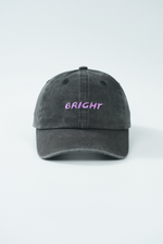 Bright Cap (Washed Black With Purple Logo)